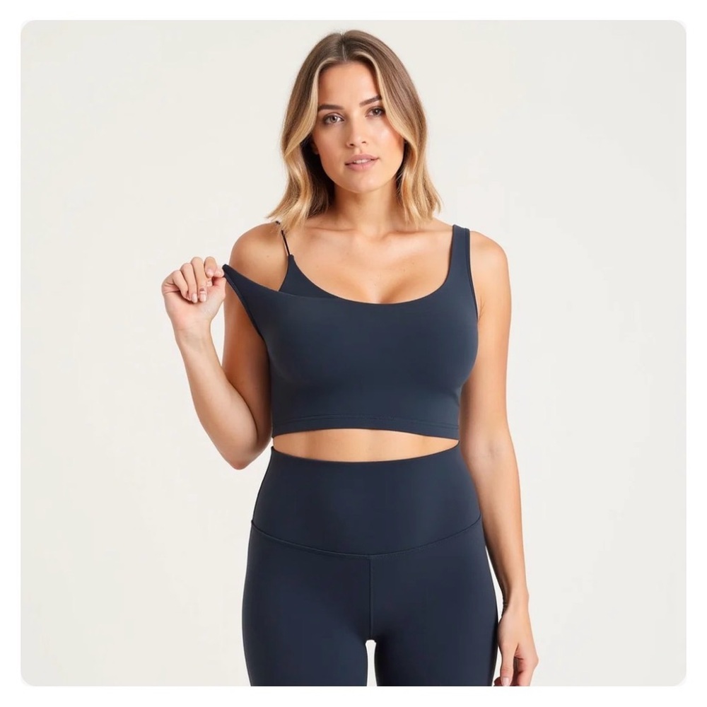 Women's Crissova V latch Nursing Navy Crop Tank Top